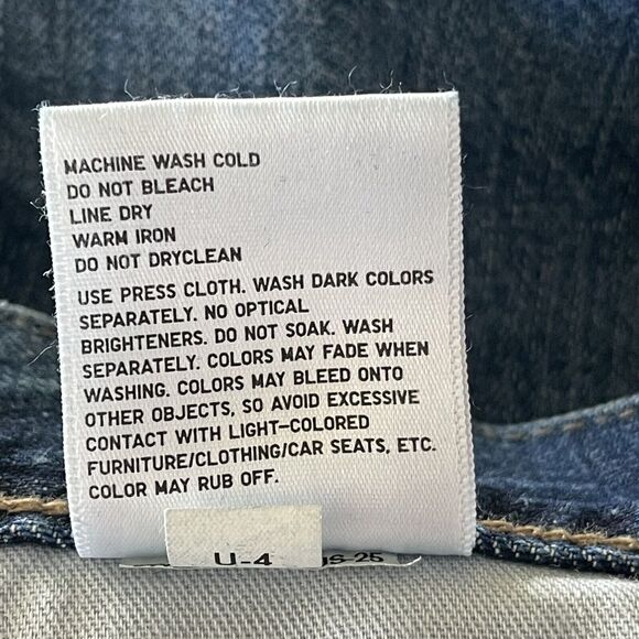 Uniqlo SZ 24 Mom Jeans High-Rise Medium Wash Pockets Zip-Fly Blue Womens - Picture 9 of 9